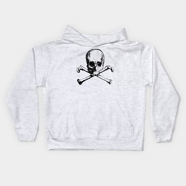 Skull And Crossbone Kids Hoodie by babydollchic